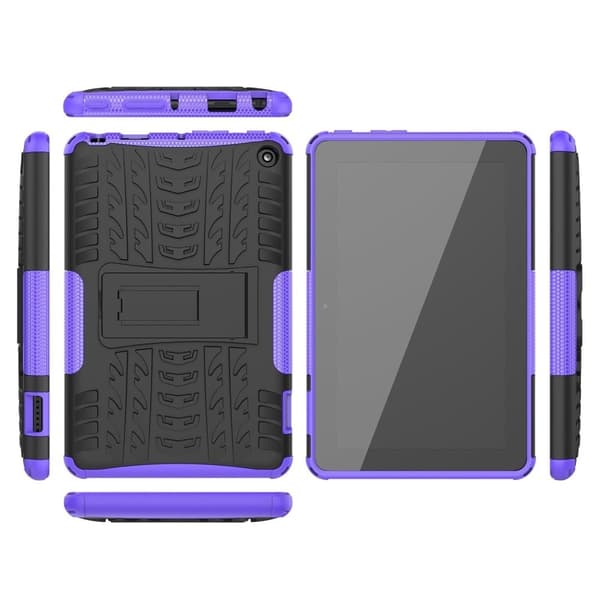 Dekkmønstret kickstand-etui for Amazon Fire 7 (2022) - Lilla