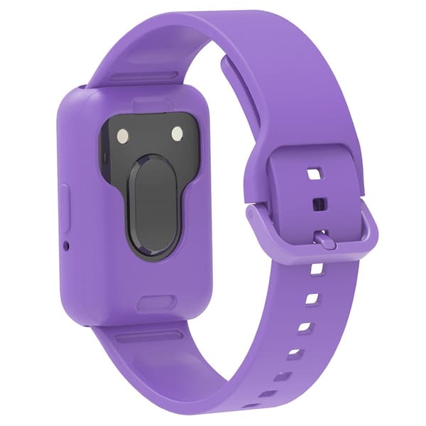 Samsung Galaxy Fit3 Silicone Strap Replacement Wrist band with Watch Case - Purple