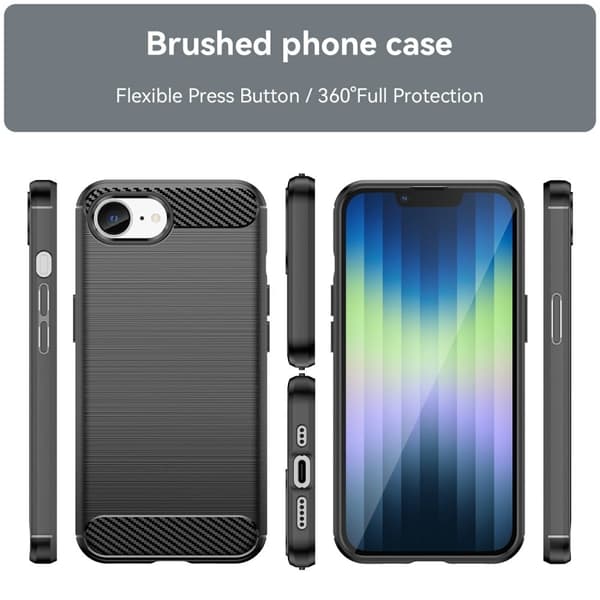 Carbon Flex iPhone 16e skal - Svart