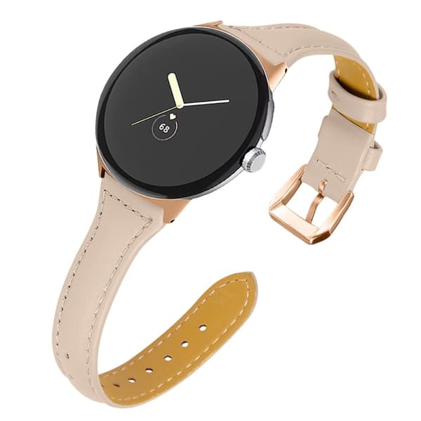 Google Pixel Watch Urrem i ægte læder - Aprikos