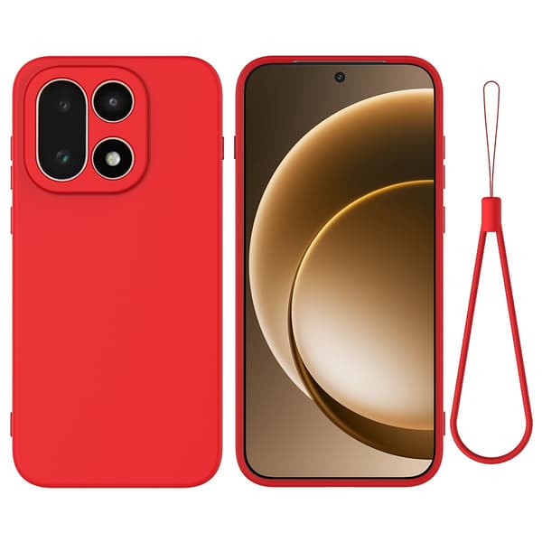 Matt flytende silikondeksel for OnePlus 15 - Rød