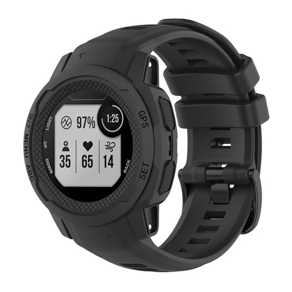Garmin Instinct 2S silikonikellon hihna - Tummanharmaa