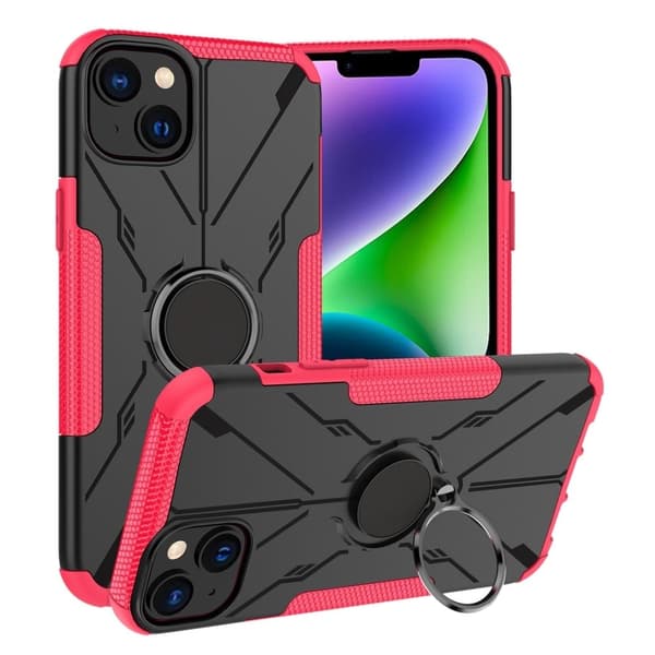 Kickstand-deksel med magnetisk ark for iPhone 14 - Rose
