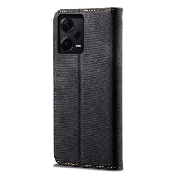 Jeans Xiaomi Redmi Note 12 Pro Flip Etui - Sort