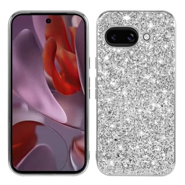 Glitter Google Pixel 9a kotelot - Hopea