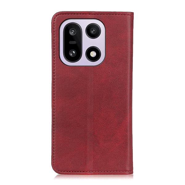 OnePlus 15 nahkainen lompakokkotelo - Punainen