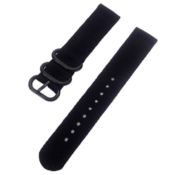 22mm Universal nylon hihna - Musta