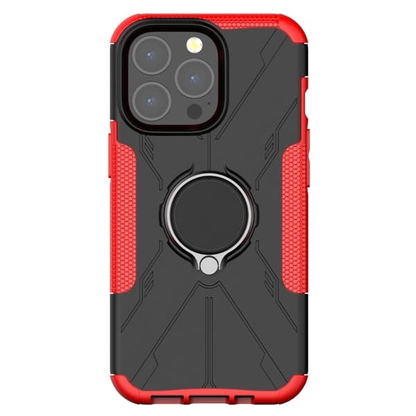 Kickstand-deksel med magnetisk ark for iPhone 13 Pro Max - Rød