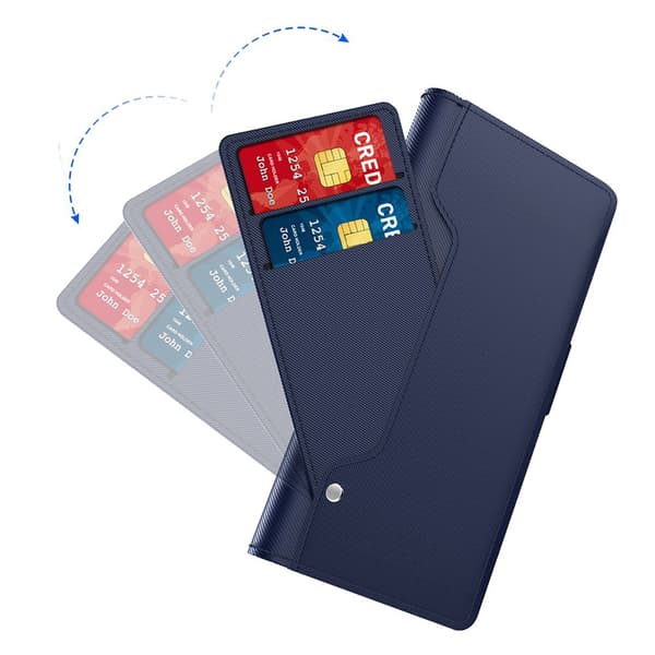 Samsung Galaxy A07 etui med makeup-spejl i smart design - Blå