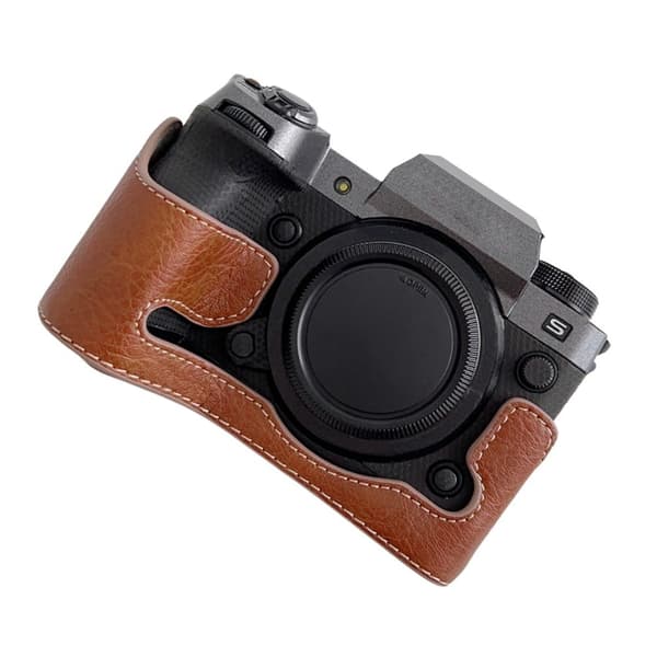 Fujifilm X-H2 läderöverdrag för halva kroppen - Brun
