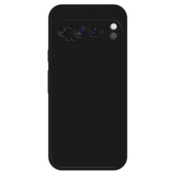 Google Pixel 9 Pro fleksibelt etui med lige kantbeskyttelse Telefoncover - Sort