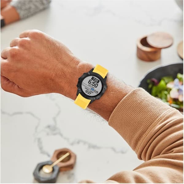 Garmin Fenix 6 Stilfuldt silikone Urrem - Gul