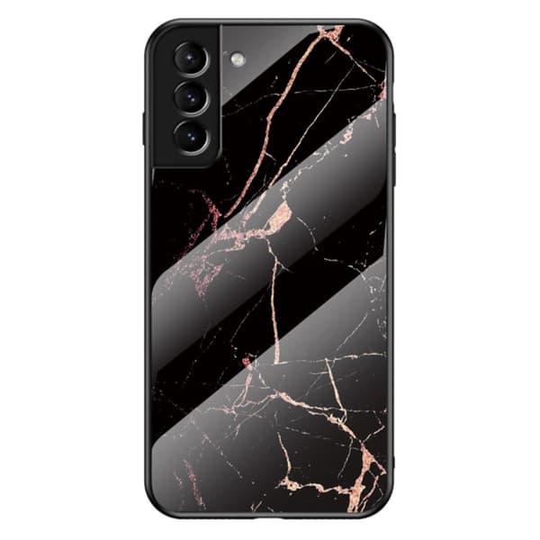 Fantasy Marble Samsung Galaxy S22 Plus cover - Guld Sort Marmor