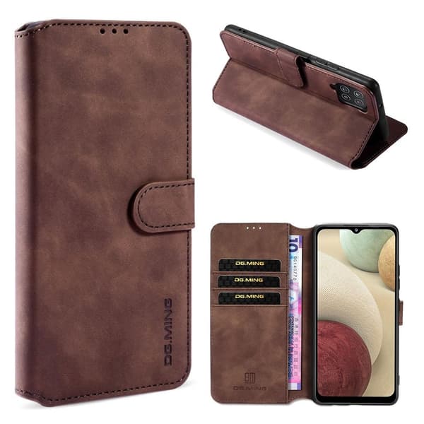 DG.Ming Samsung Galaxy A12 5G Retro Etui - Kaffe