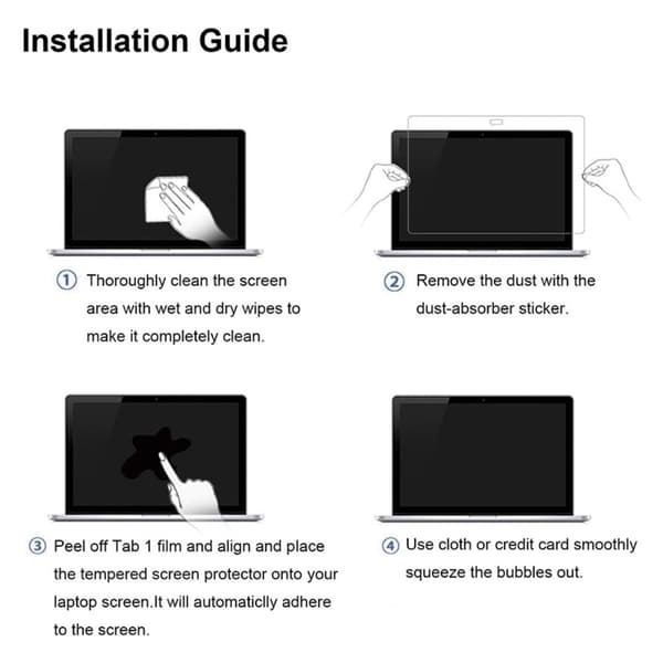 MacBook Pro 13 M1 (A2338, 2020) tempered glass screen protector