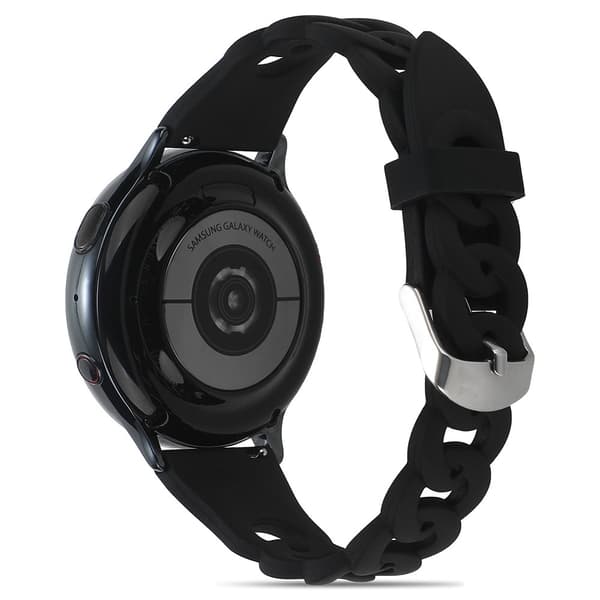 22mm Universal cool circle design silikone urrem - Sort