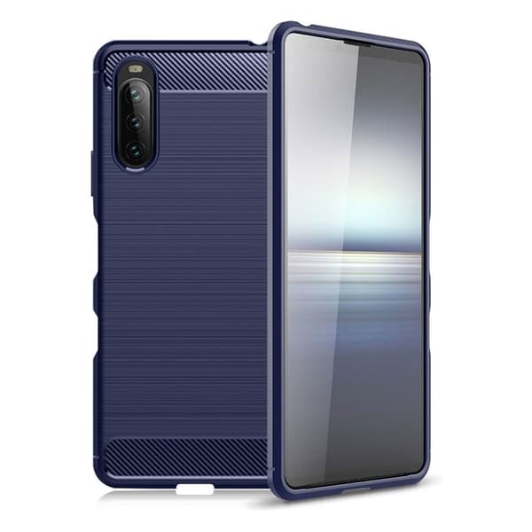Carbon Flex Etui Sony Xperia 10 III - Blå