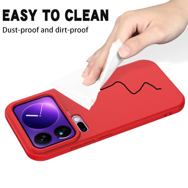 Matte Liquid Xiaomi 17 Pro Max silikone cover - Rød