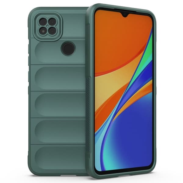 Blødt grebsformet cover til Xiaomi Redmi 9C - Grøn