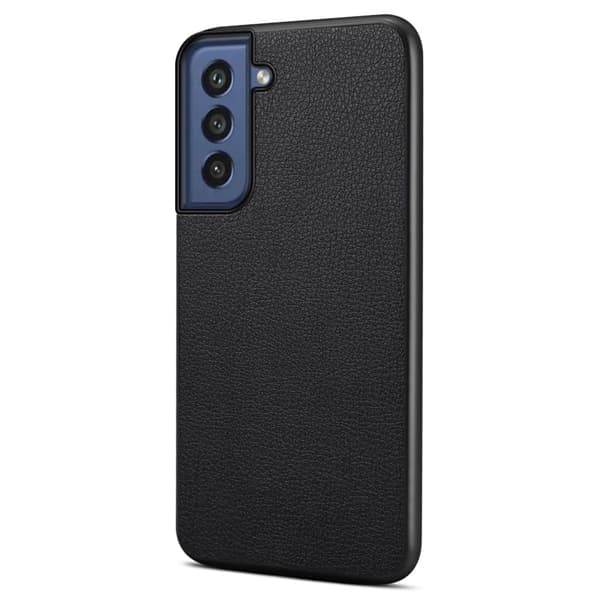 Mat og elegant tekstureret Samsung Galaxy S21 FE cover - Sort