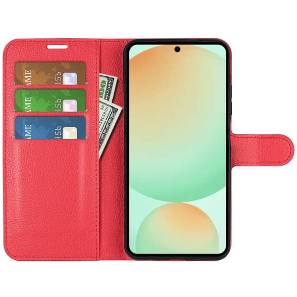 Classic Samsung Galaxy S25 FE flip etui - Rød