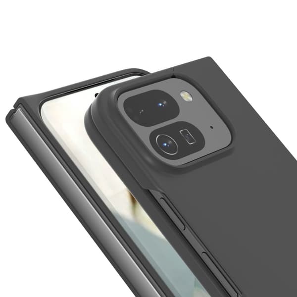 Google Pixel 10 Pro Fold Case Skin-Touch Texture Hard Bumpresistent Folding Phone Cover - Sort