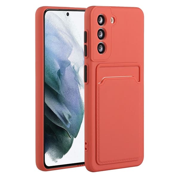 Deksel med Kortholder til Samsung Galaxy S23 Plus - Rose