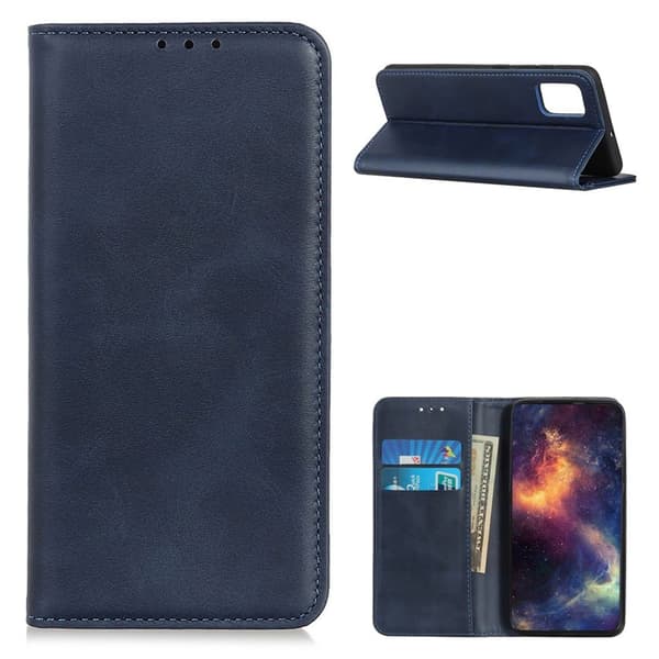 Wallet-style ægte Læder Flipcase til Oneplus 9 Pro - Blå