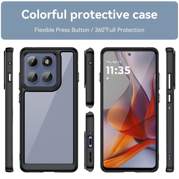 Motorola Edge 60 Pro smart akryl cover - Sort