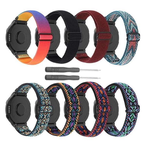 Unikt justerbart spänne i elastisk nylon för Garmin Forerunner-klocka - Grön