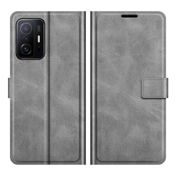 Lompakko Nahkakotelo For Xiaomi 11T / 11T Pro - Harmaa