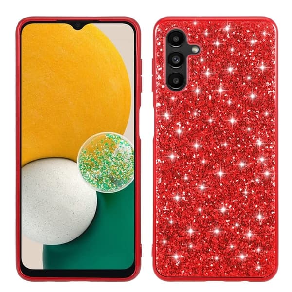 Glitter Samsung Galaxy A36 cover - Rød