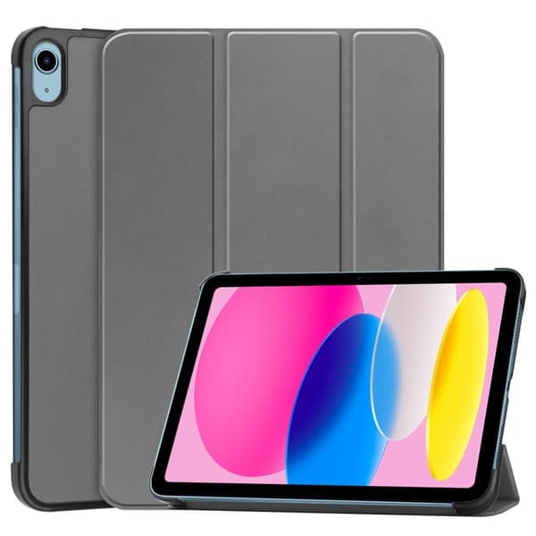 iPad (2025) / 10,9 (2022) Etui Anti-Drop læderstativ til tablet - Grå
