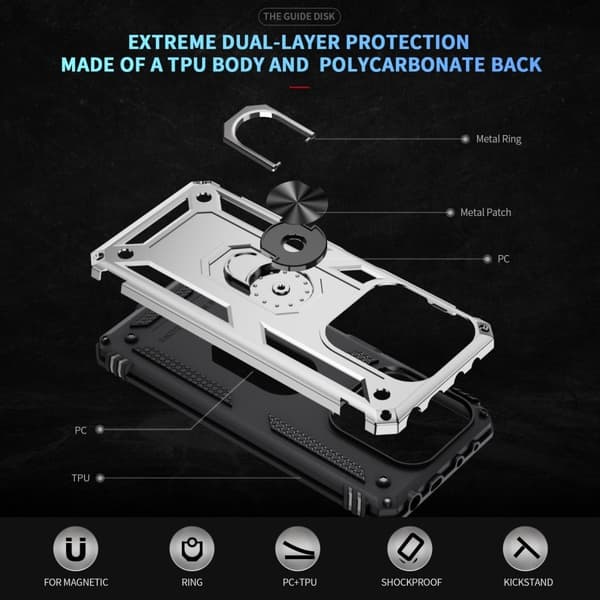 Bofink Combat Xiaomi Redmi Note 14 4G skal - Silver