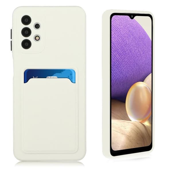 Card Holder Deksel til Samsung Galaxy A32 - Hvit