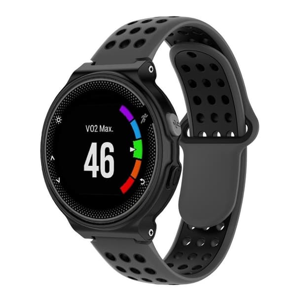 Garmin Forerunner to farvet silikone urrem - Sort