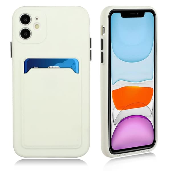 iPhone 12 Mini skal med korthållare - Vit