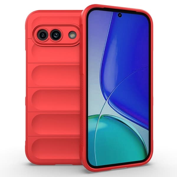 Mjukt greppformat Google Pixel 9a skal - Röd