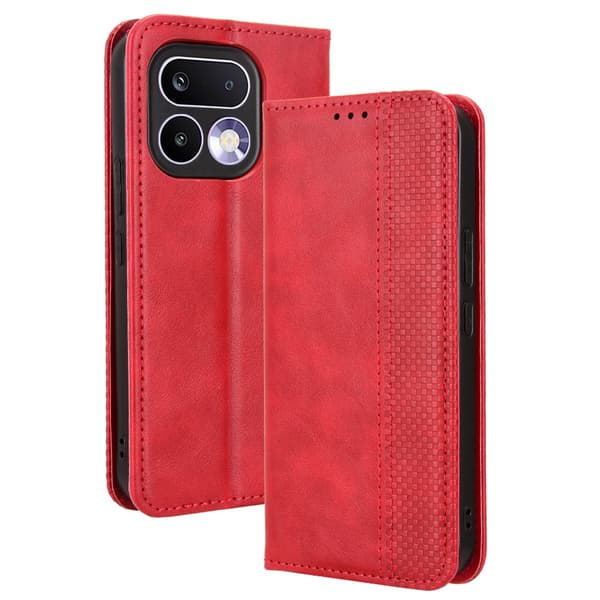 Realme 16 Pro Plus nahkainen lompakokkotelo - Punainen