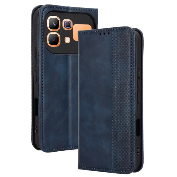 Hållbart konstläder Infinix Note 60 / Infinix Note 60 Pro fodral med plånbok - Blå