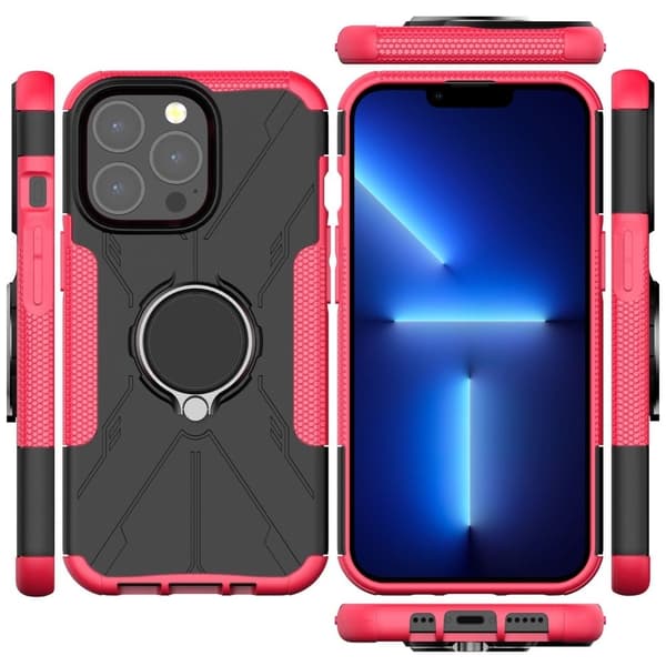 Kickstand-deksel med magnetisk ark for iPhone 13 Pro Max - Rose