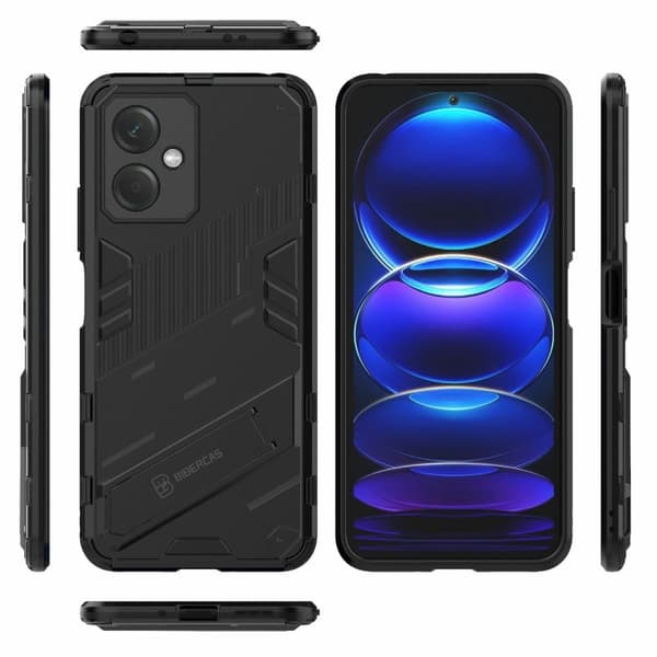 Stöttåligt Xiaomi Redmi Note 12 hybridskal - Svart