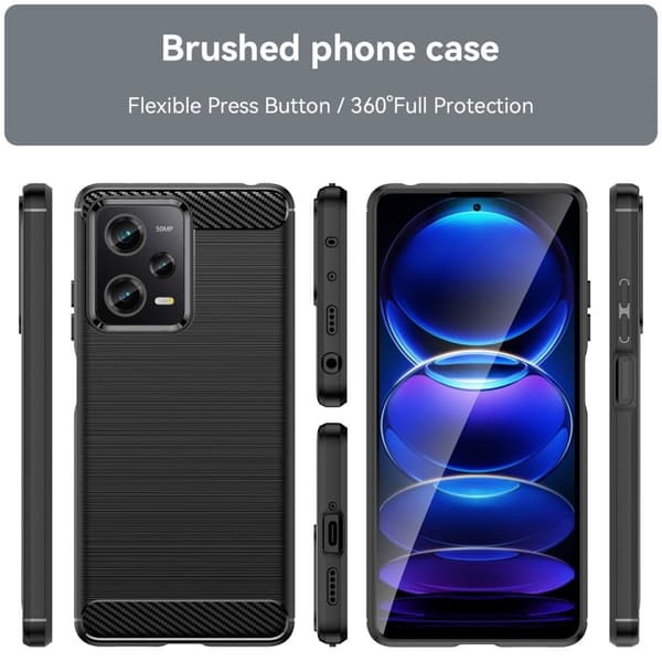 Carbon Flex Etui Xiaomi Redmi Note 12 Pro - Sort