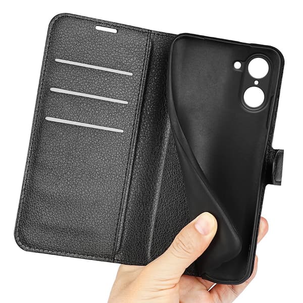 Classic OnePlus Nord CE5 flip kuoret - Musta