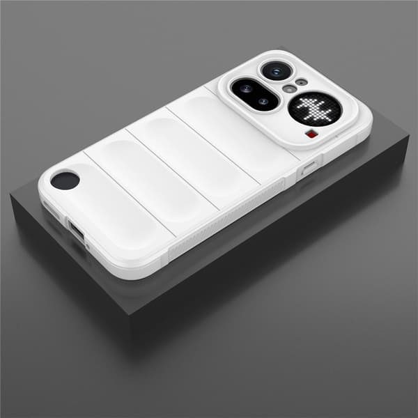 Mjukt greppformat Nothing Phone (4a) Pro skal - Vit