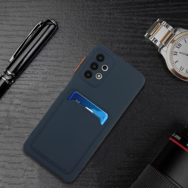 Card Holder Deksel til Samsung Galaxy A32 5G - Mørkeblå