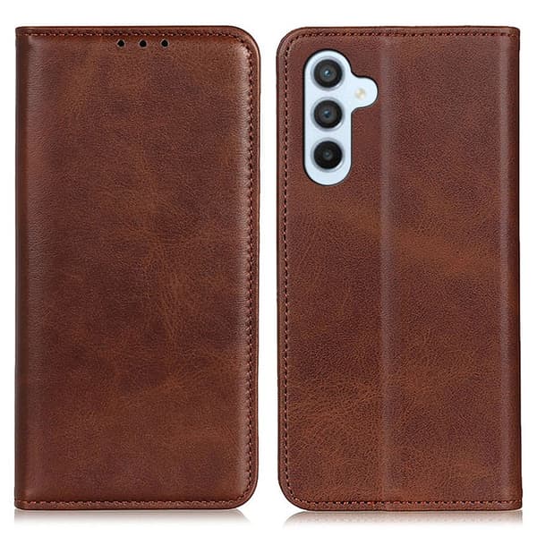 Äkta läder Samsung Galaxy A57 fodral - Kaffe