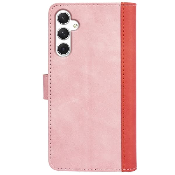 Tofarget lærdeksel for Samsung Galaxy S24 Plus - Rosa