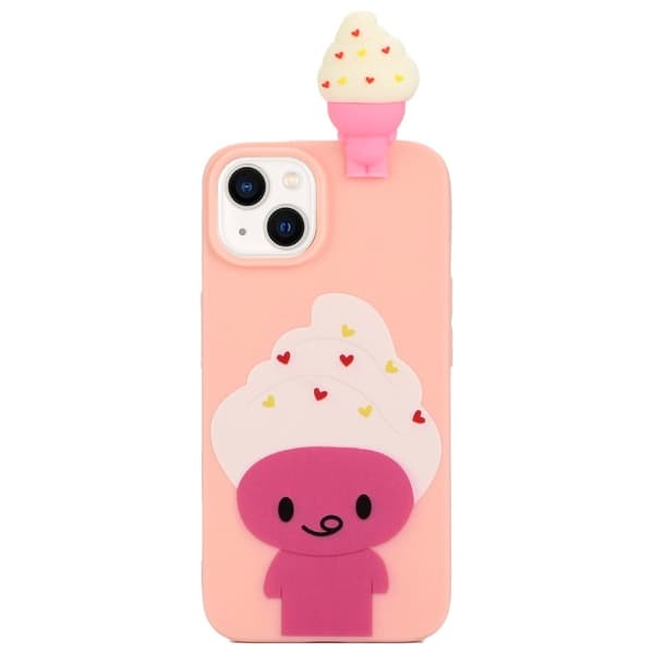 Cute 3d iPhone 14 Plus Suojakotelo - Ice Cream