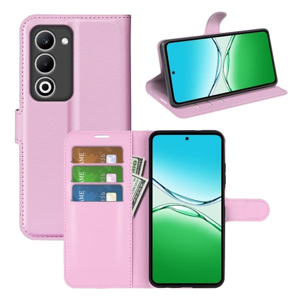 Classic Oppo A5 flip etui - Rosa